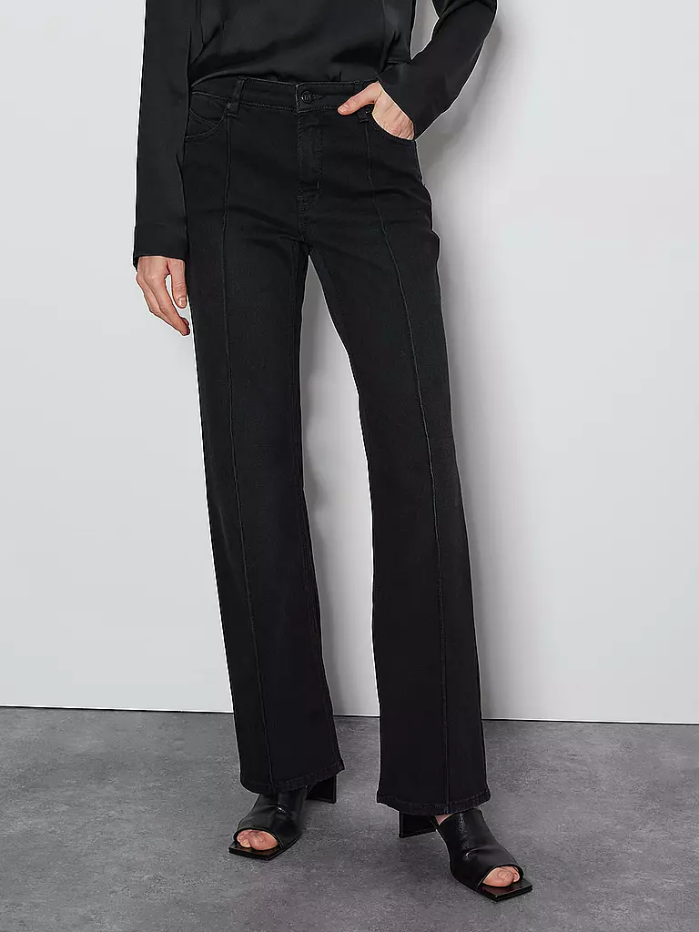 SOMEDAY Jeans Wide Fit CARIE LINE schwarz