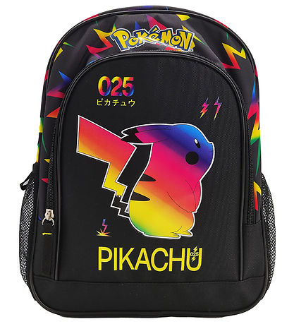 Pok?mon Rygs?k - Medium - 37x26x12 cm - Sort m. Neonprint