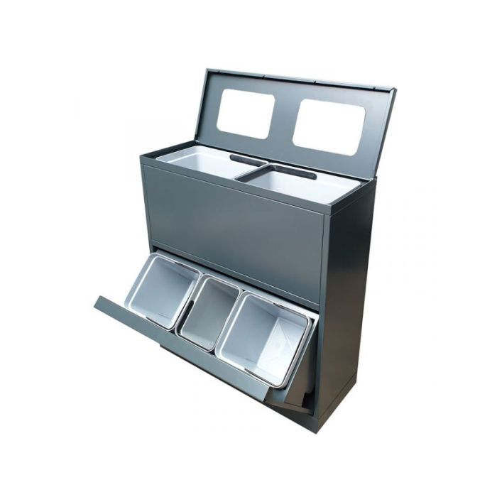 Afvalsysteem Open 80 liter Bica 880 Zwart Model VB195237 (8713631195237)