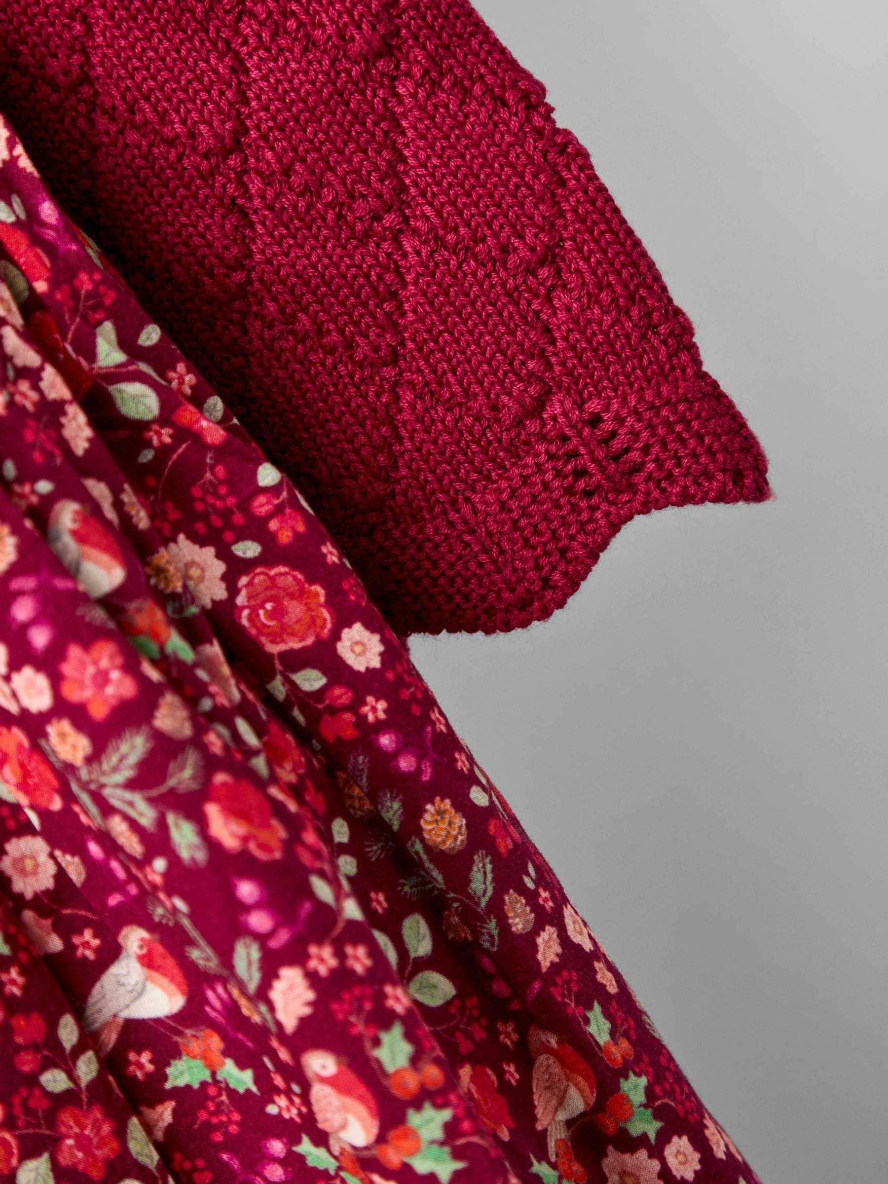 Rood Kerstmis - JoJo Maman Bébé Knitted Combo Dress