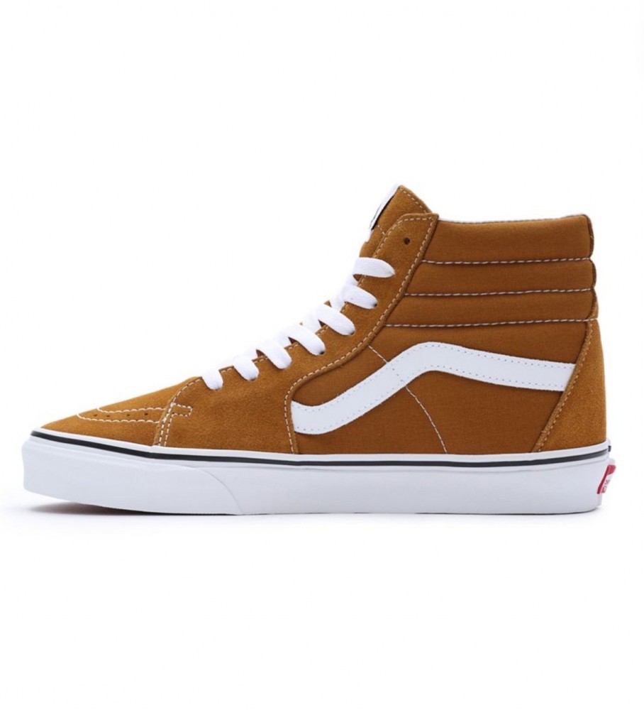 Tênis Vans SK8-Hi de couro marrom