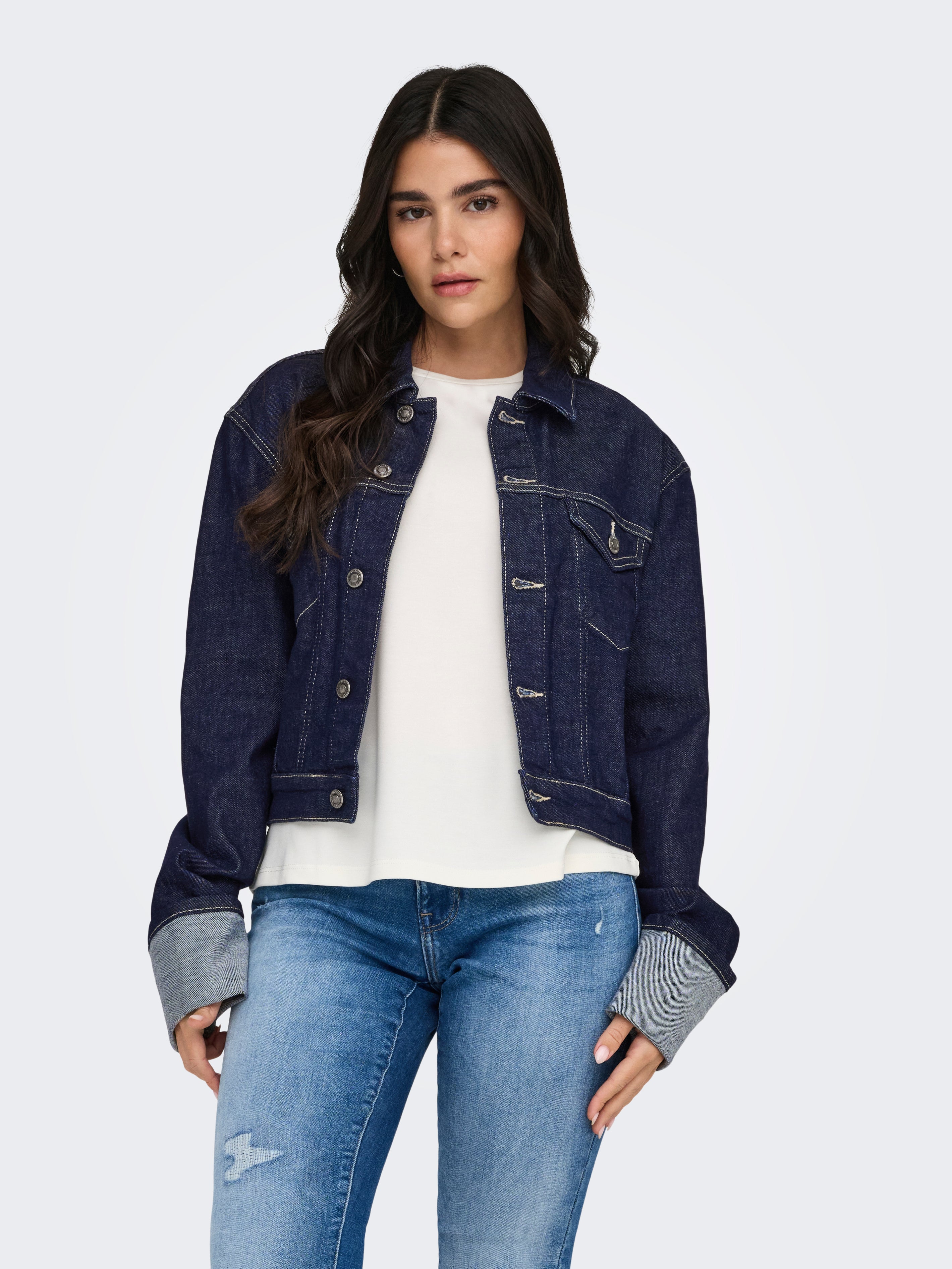 ONLMERCER Jeansjacke Dark Blue Denim