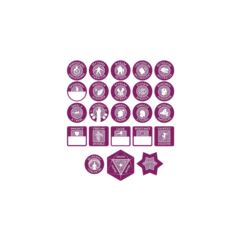 D&D 5 : Set de jetons du Barde