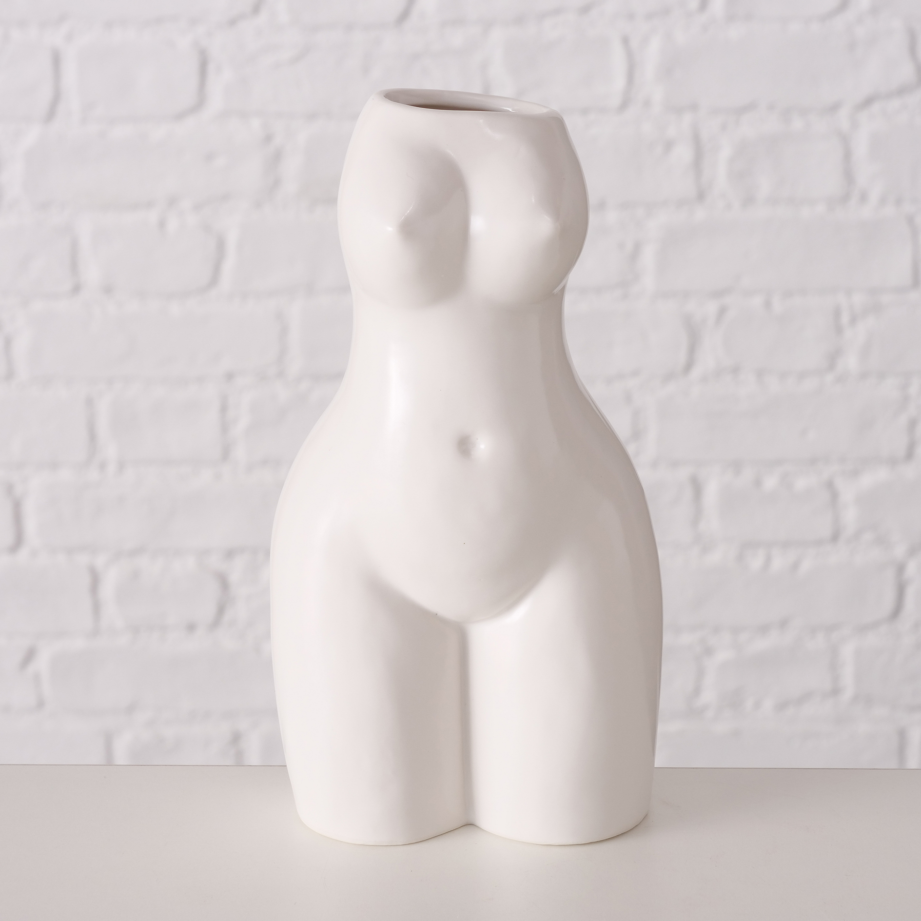 Vase - weiß matt - Porzellan