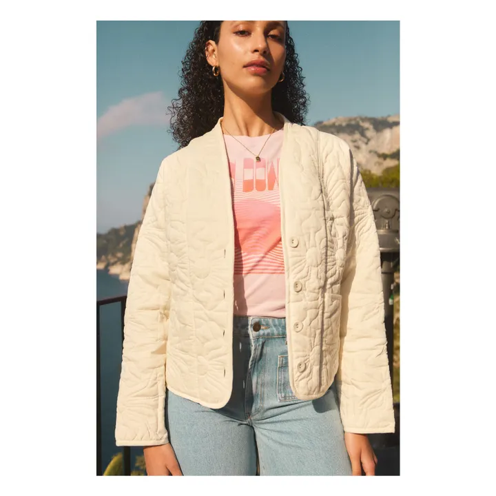 Alma Deia Veste Matelassée en Coton Bio | Blanc cassé