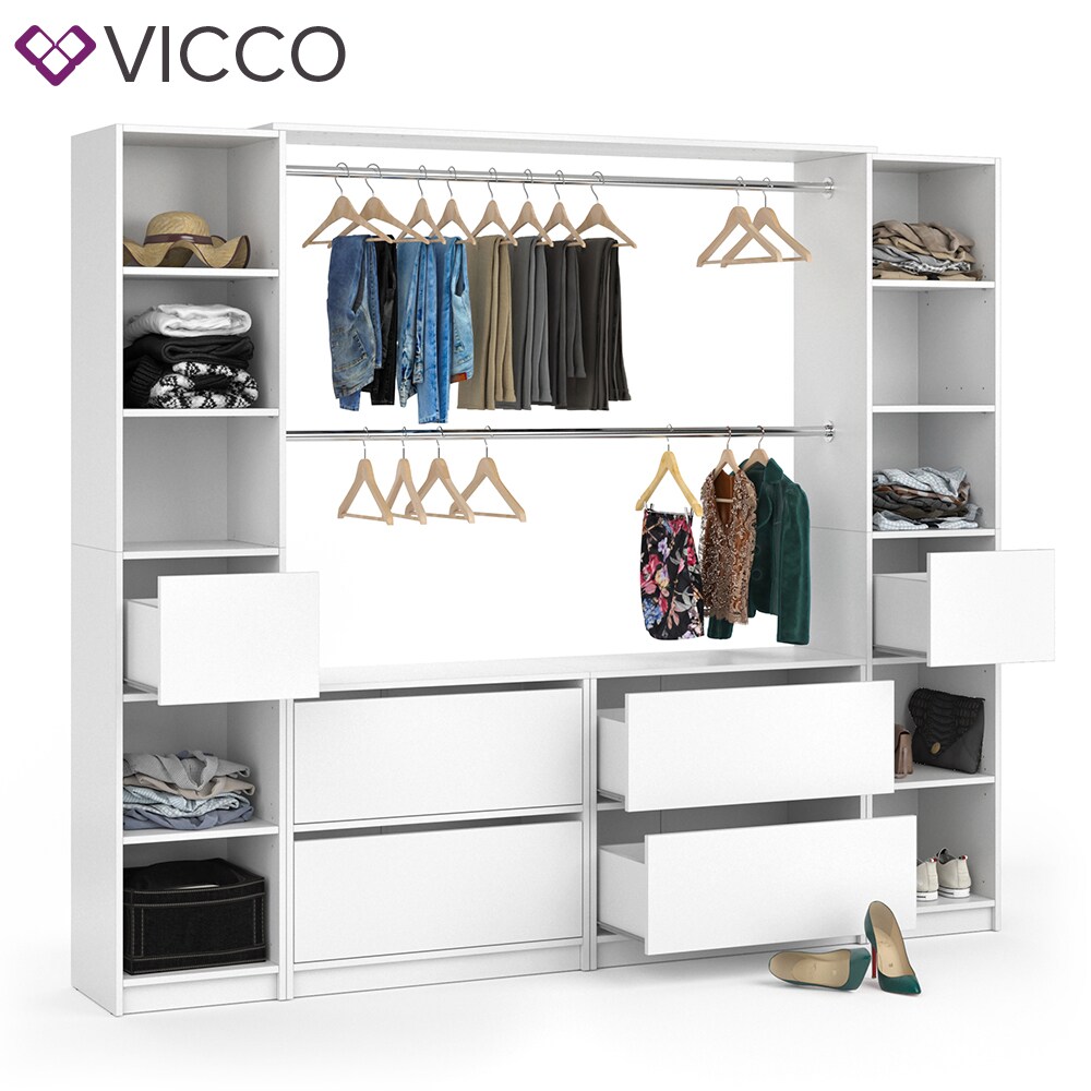 VICCO Kleiderschrank GUEST XXXL offen begehbar Regal Kleiderständer Schrank