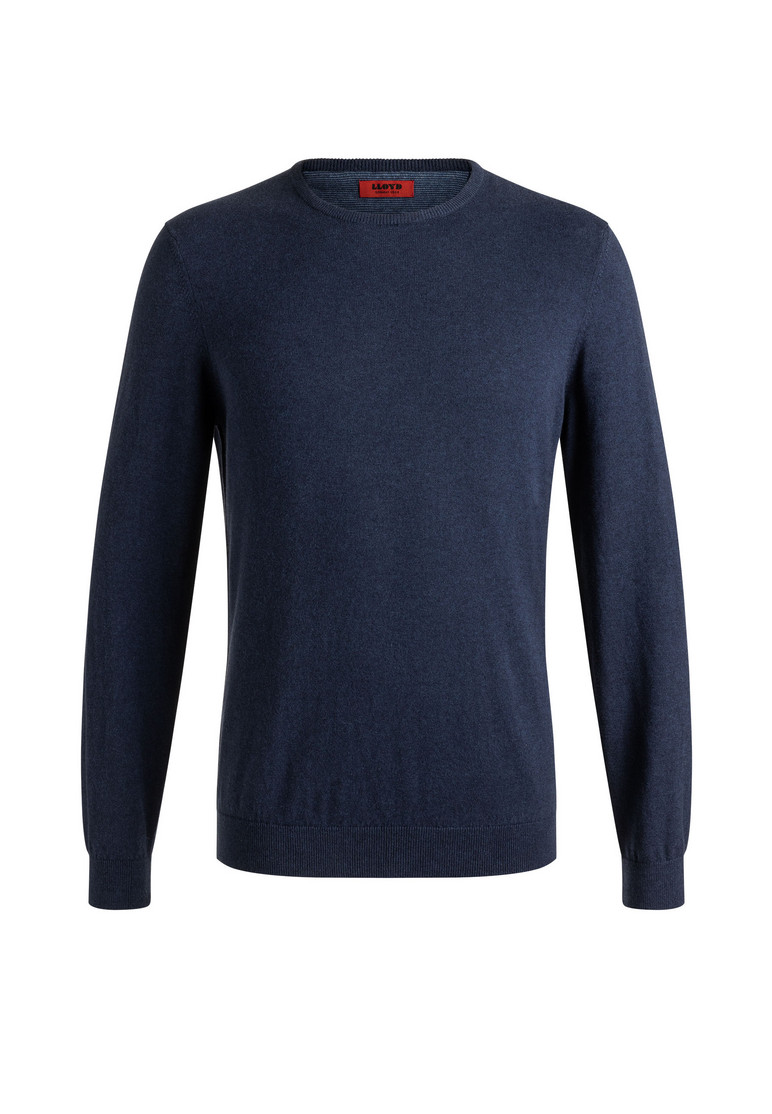 Round neck solid Blau