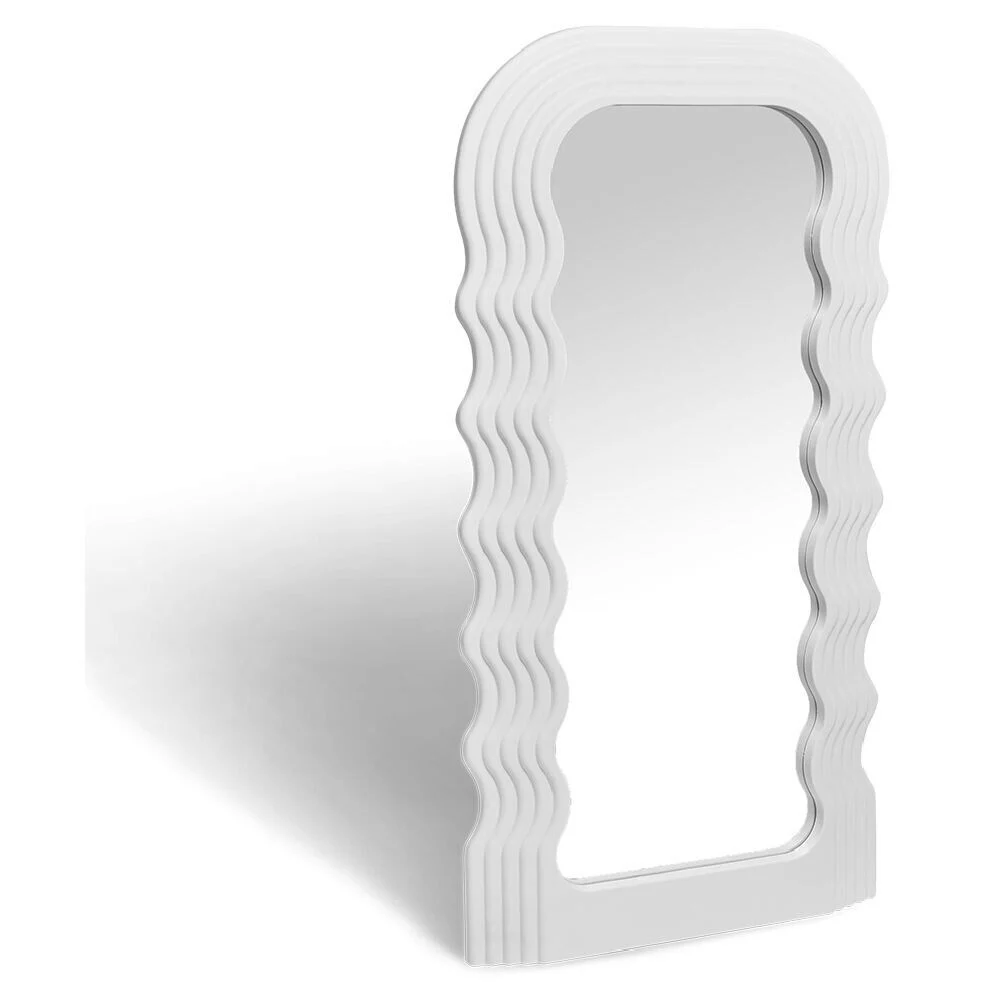 Grand miroir Wavy 110x46cm blanc