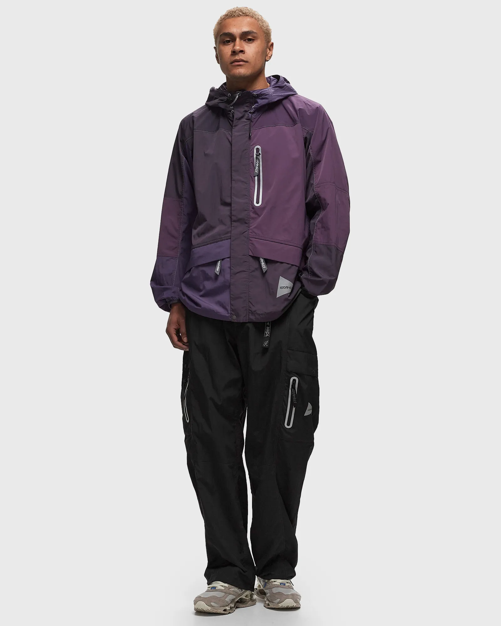 Gramicci x AND WANDER PATCHWORK WIND HOODIE