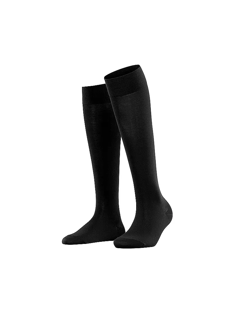 FALKE Kniestrümpfe COTTON TOUCH black schwarz
