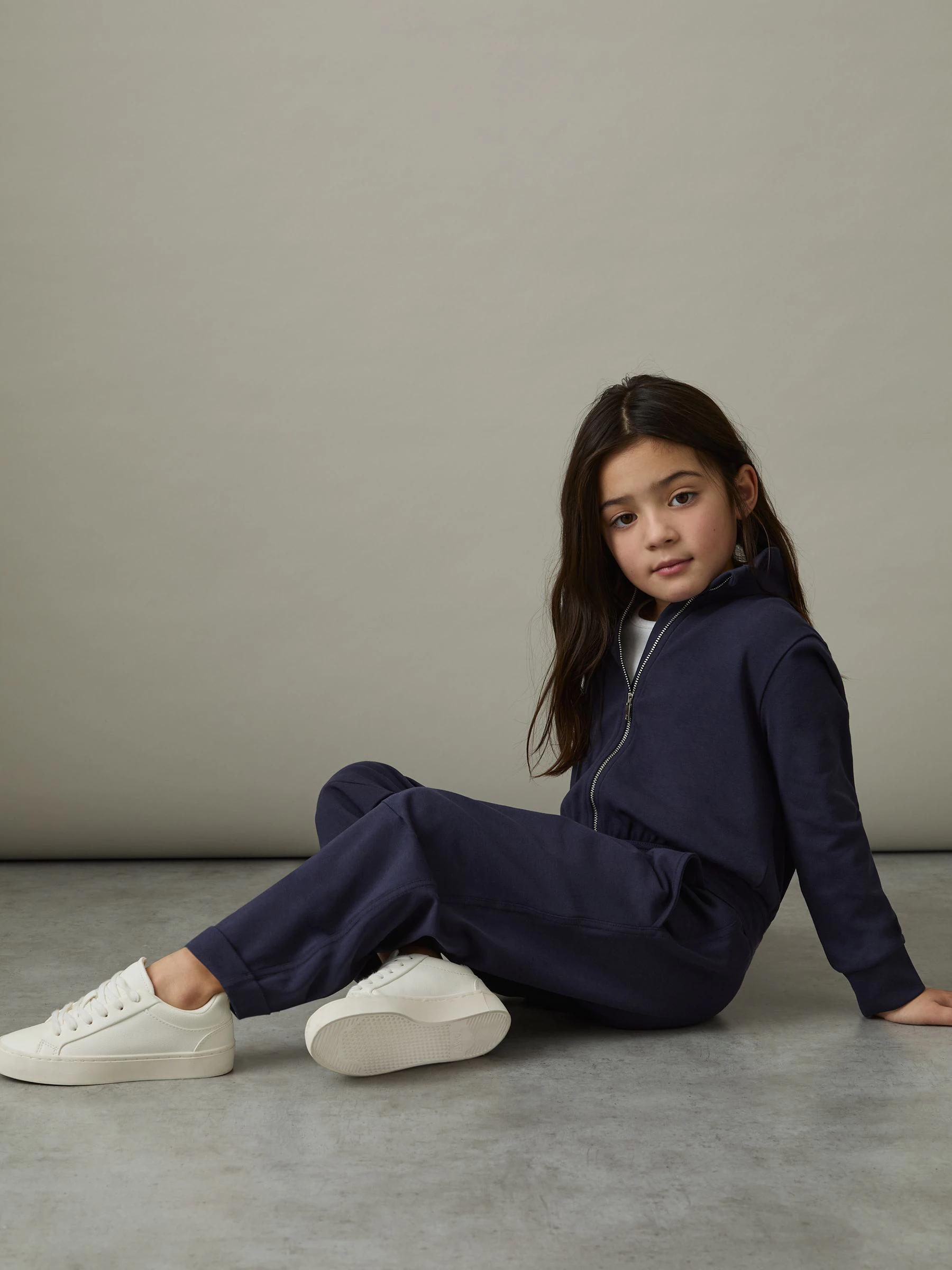 Reiss Nala Jersey High Collar Jumpsuit