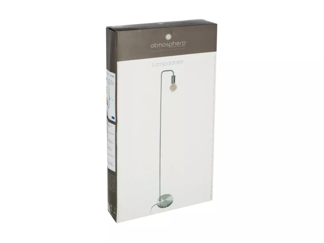 Lampadaire Argent en Métal H 150 cm