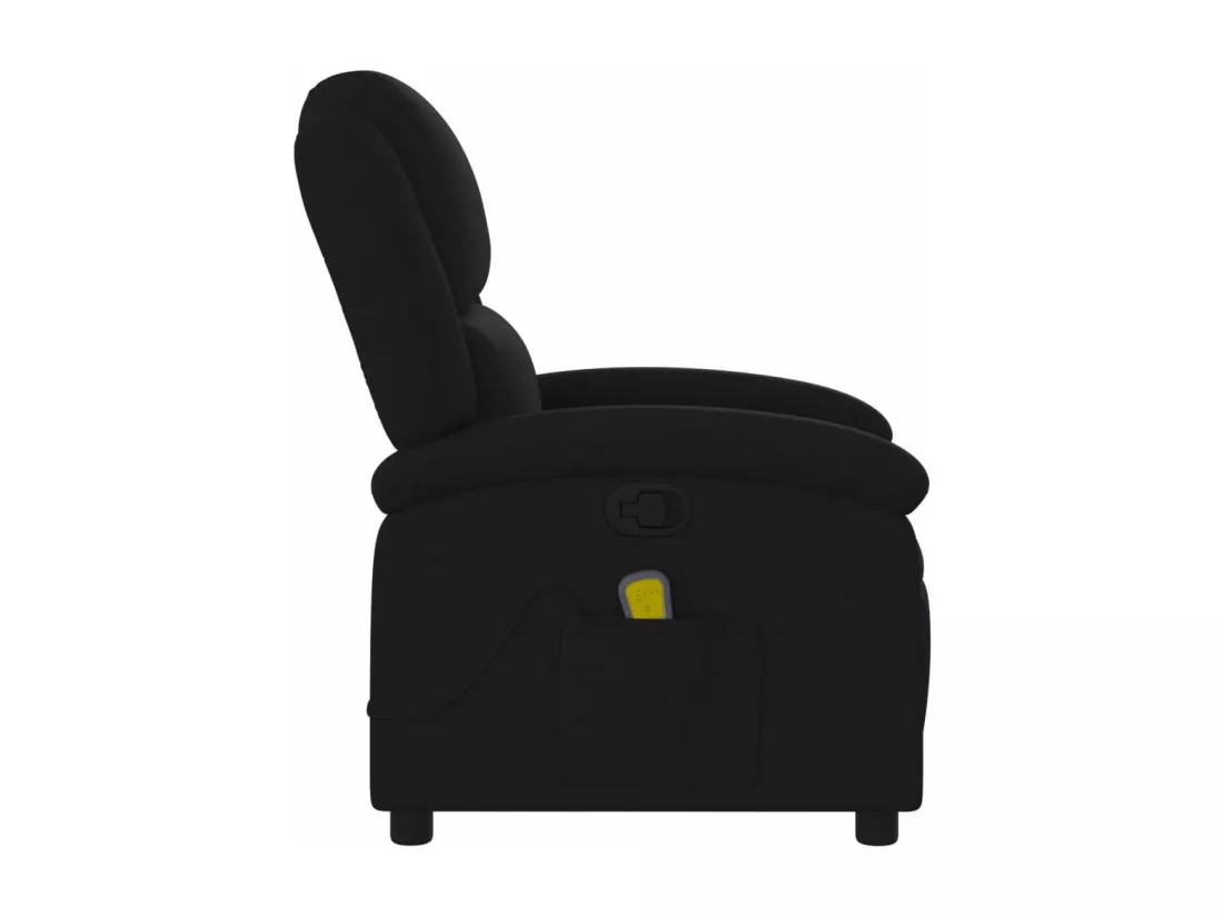 Fauteuil massant inclinable Noir Tissu
