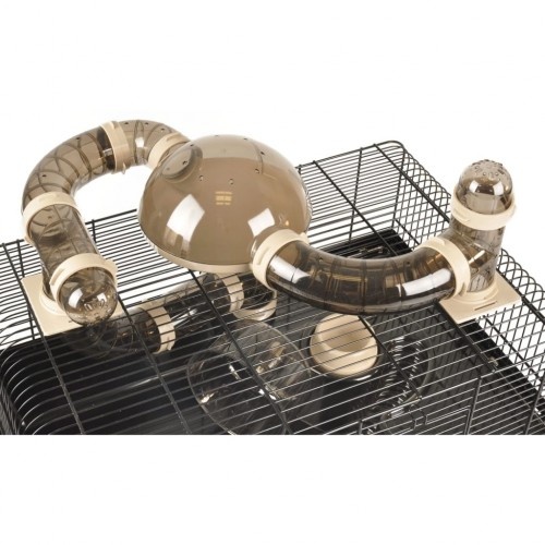Gaiola preta e marrom para hamster