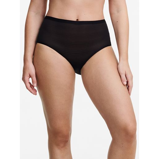 Chantelle Softstretch Stripes Højtaljede String Trusser, Black