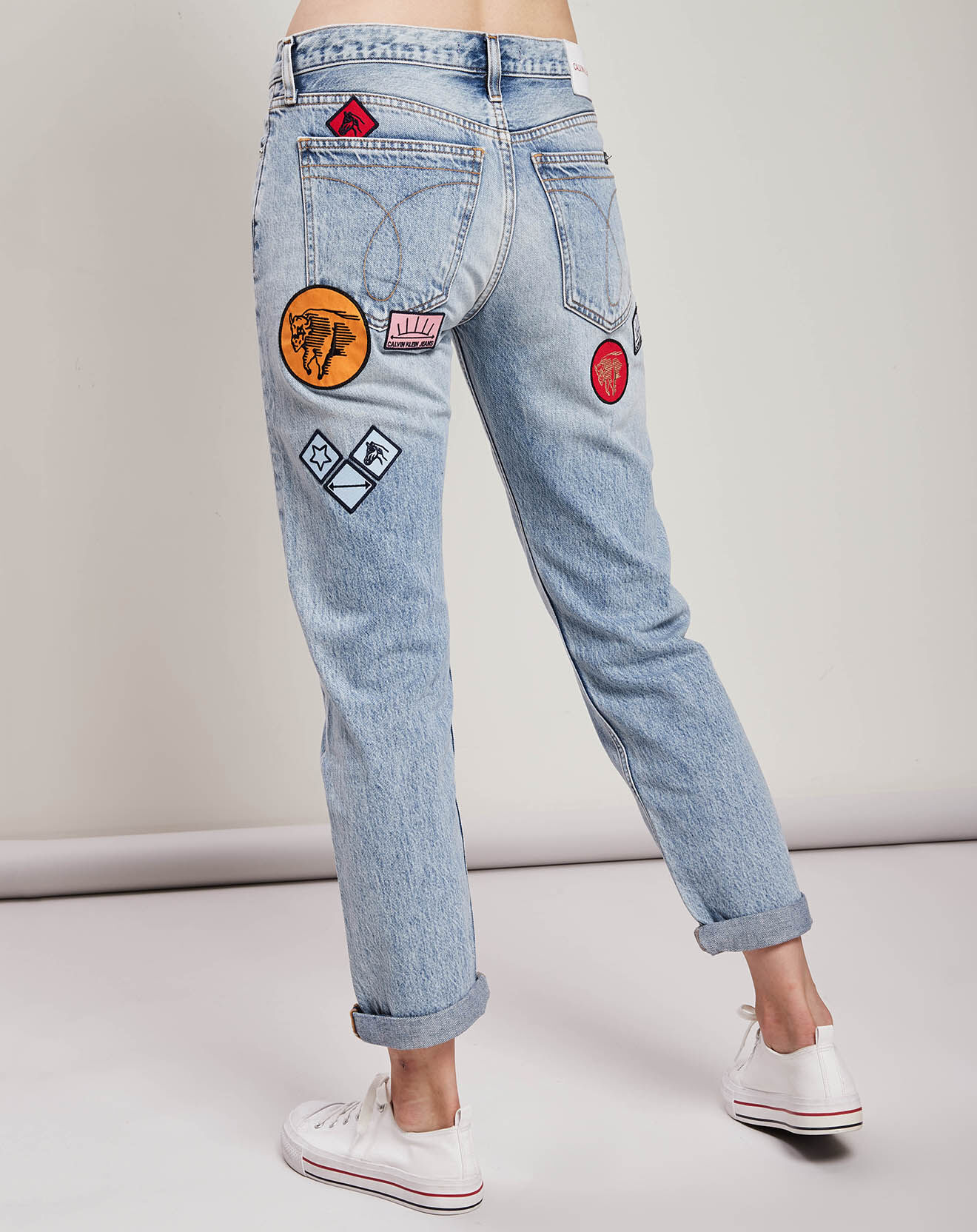 Calvin Klein Jean Mid Rise Boy bleu