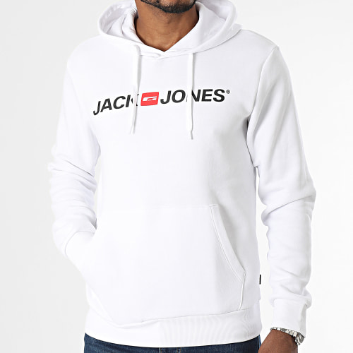 Sweat Capuche Corp Old Logo Blanc