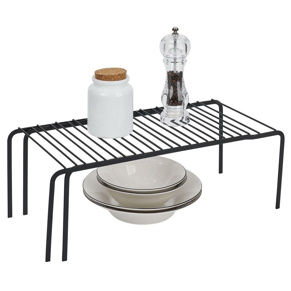 Support extensible en métal noir - L.43/69xl.20xH.14,5cm