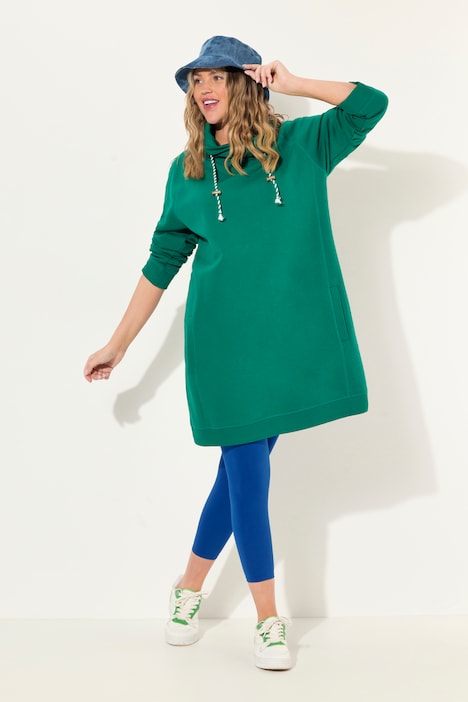 Sweatkleid, Stehkragen, Langarm, Taschen