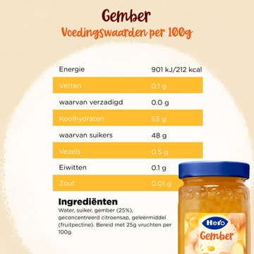 Hero Fruitspread Gember 350g