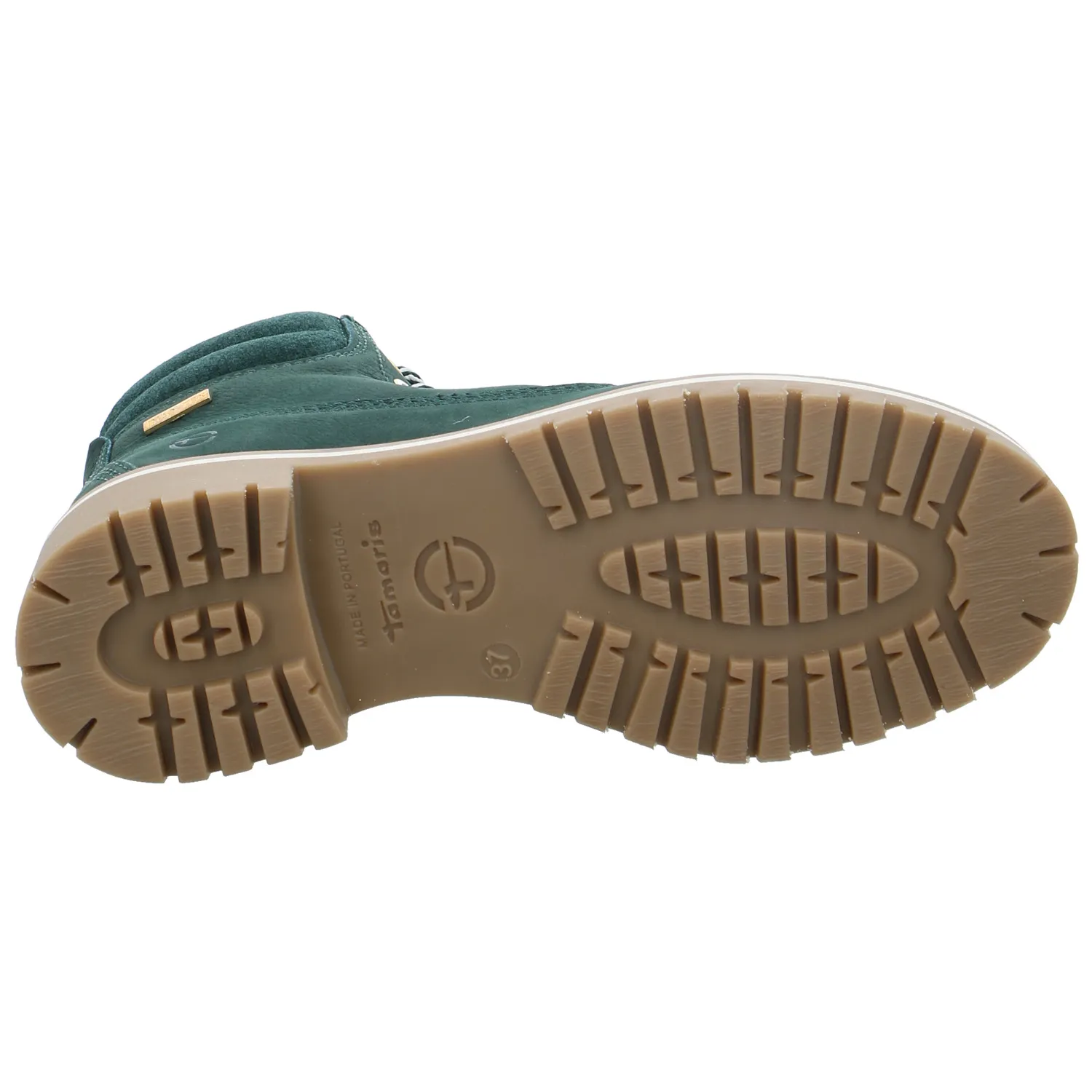 TAMARIS Boot Grün Leder  mit Tex-Membrane