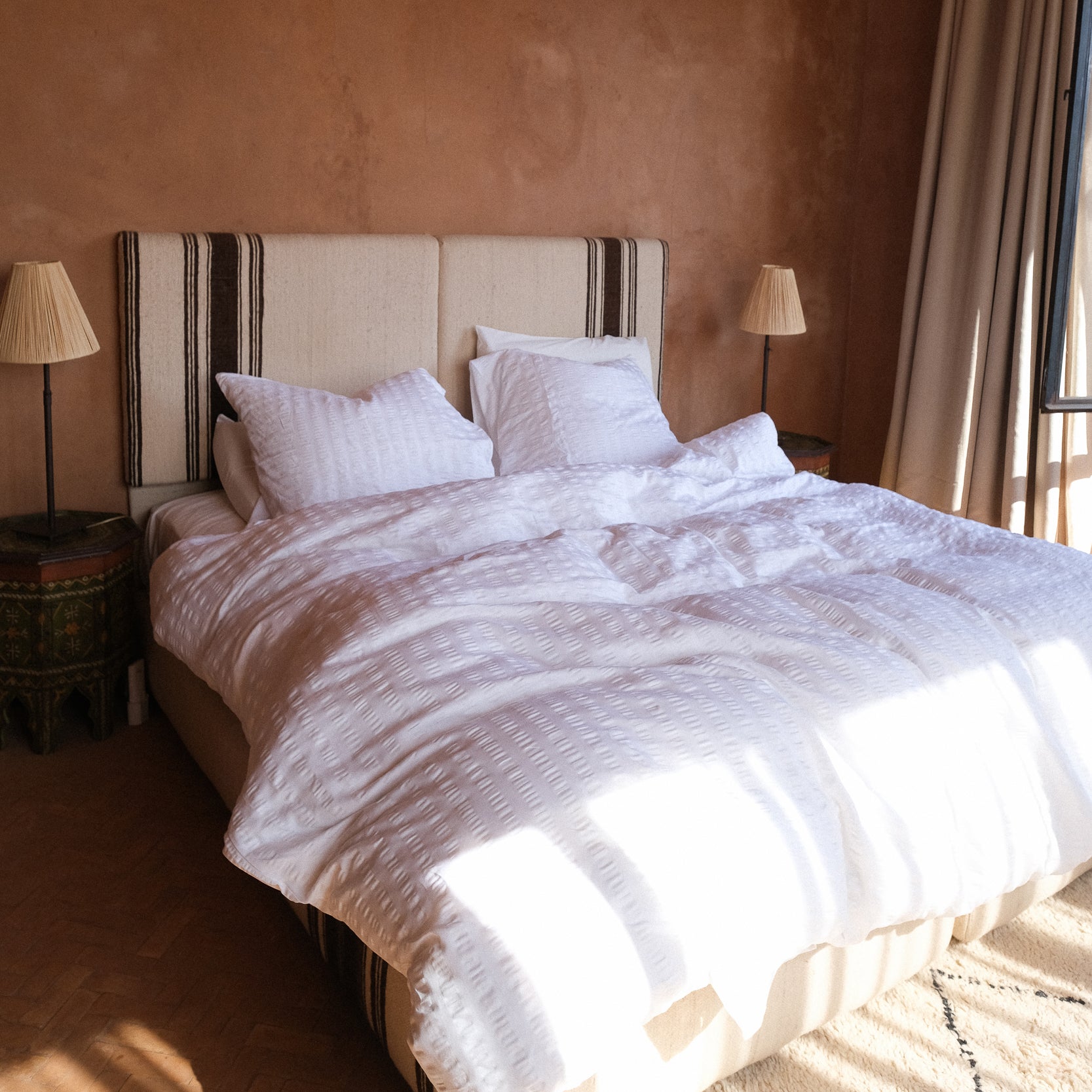 Crisp Sheets Smooth Waffle Dekbedovertrek 200 x 220 cm - White