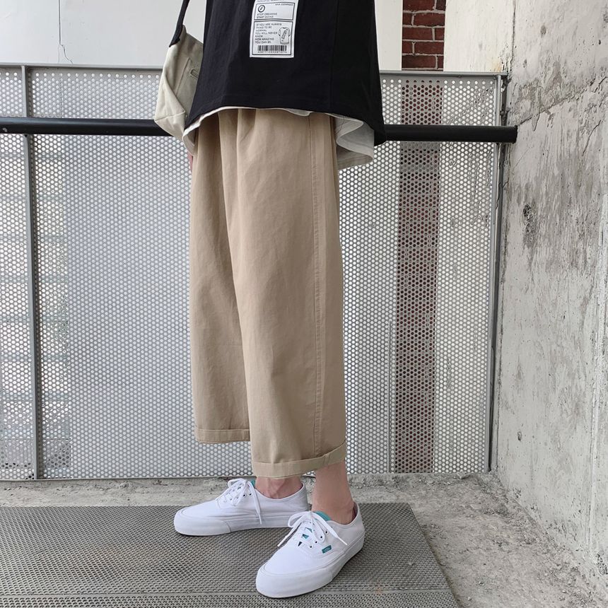 Ninine - Cropped broek met wijde pijpen