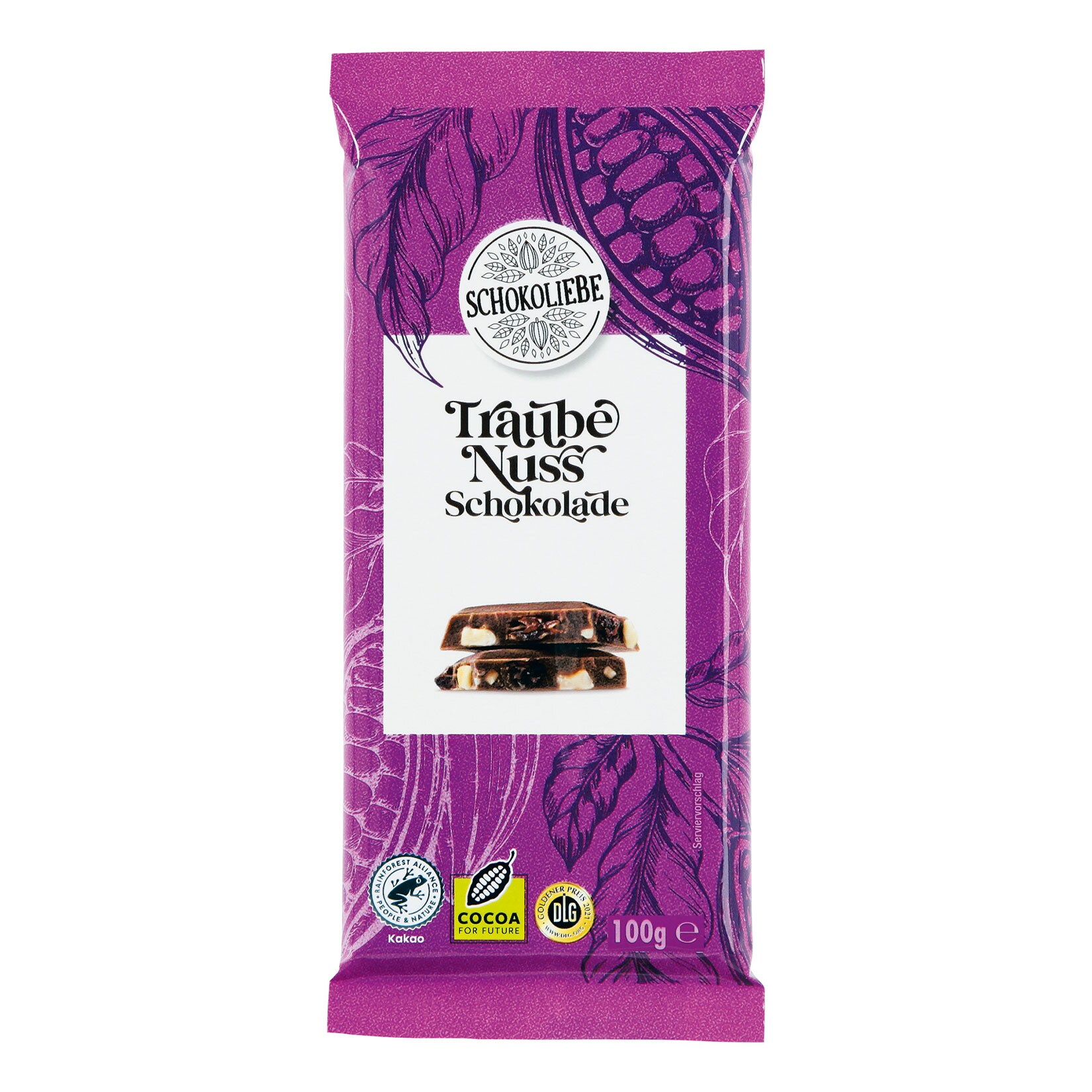 Schokoliebe Traube Nuss Schokolade 100 g, 44er Pack