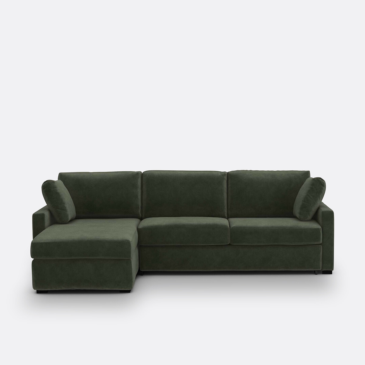 LA REDOUTE INTERIEURS<br>Sofá cama de canto em veludo, Bultex, Timor