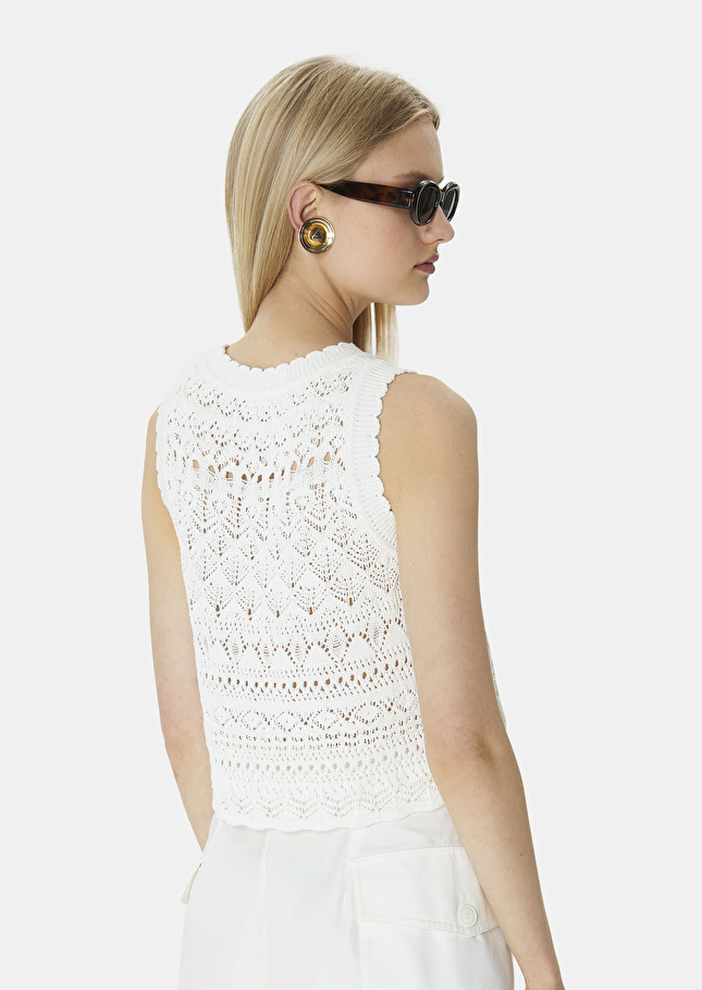 Pull Piannablanc en maille crochet