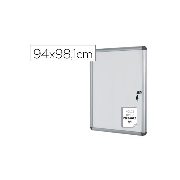Bi-Office Vitrine Interior 94x98cm Enclore Fundo Magnético Branco - VT660109150