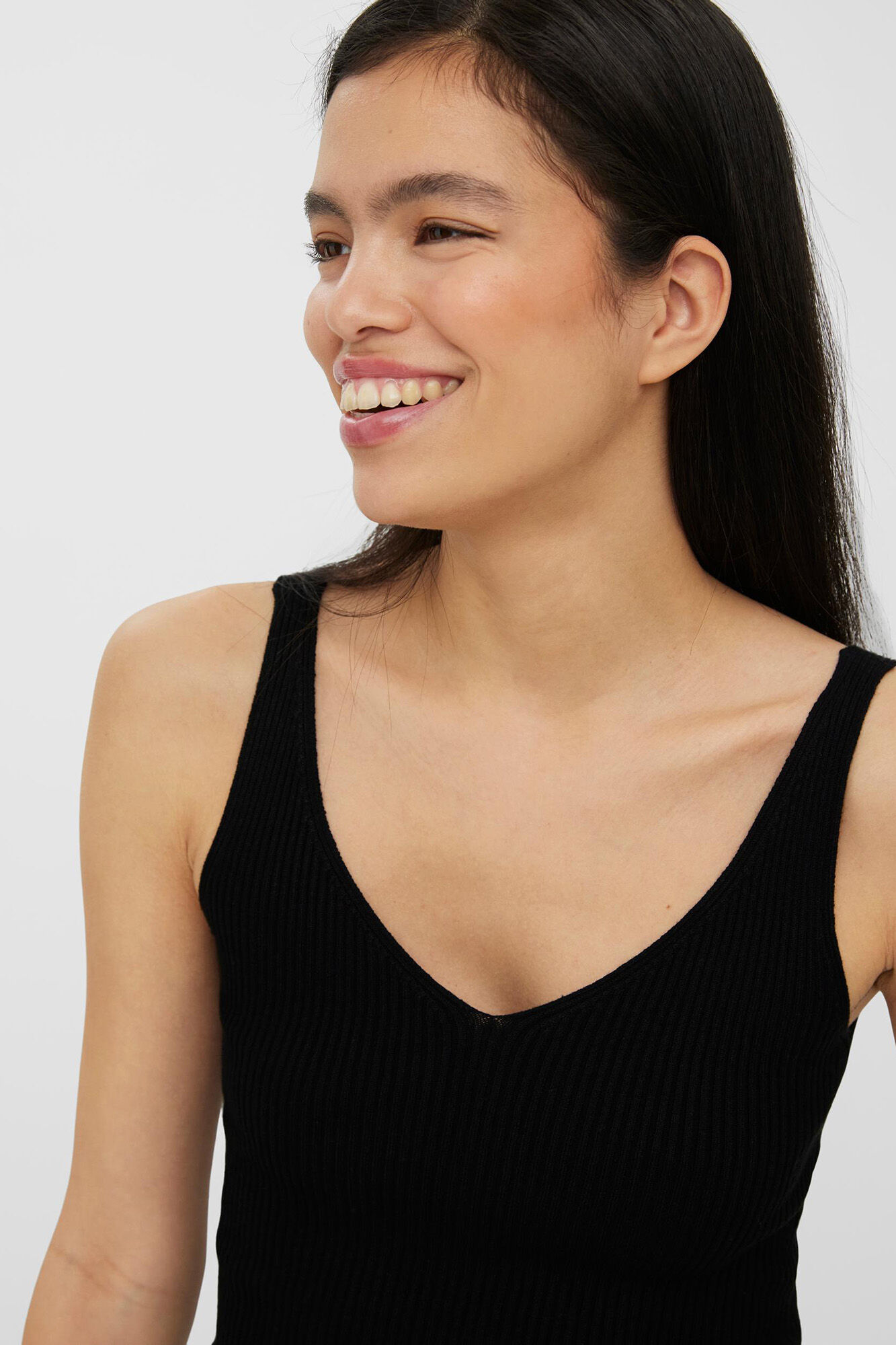 Camiseta com suspensórios - Preta