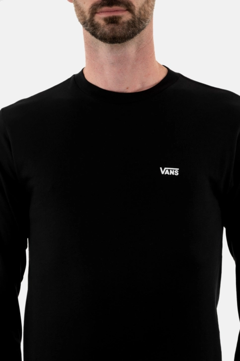 Tee shirt manches longues vans mn left chest hit y281 black/white