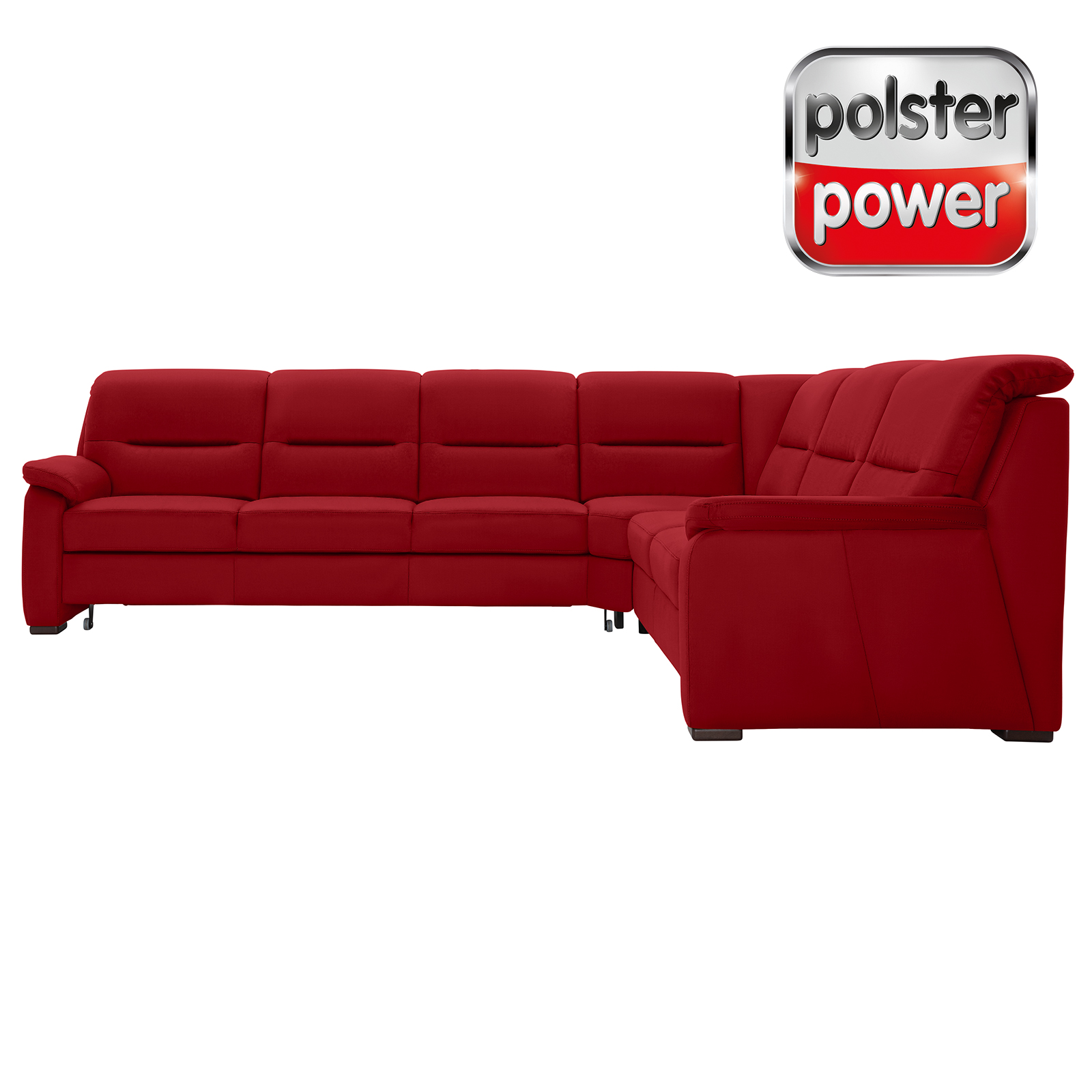 polsterpower Ecksofa - Miro bordeaux - Basismodell - rechts