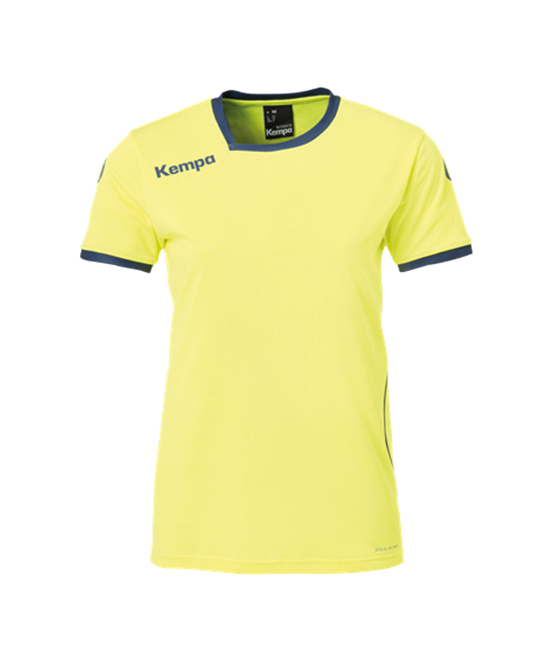 Kempa Curve Trikot T-Shirt Damen Gelb Blau F08