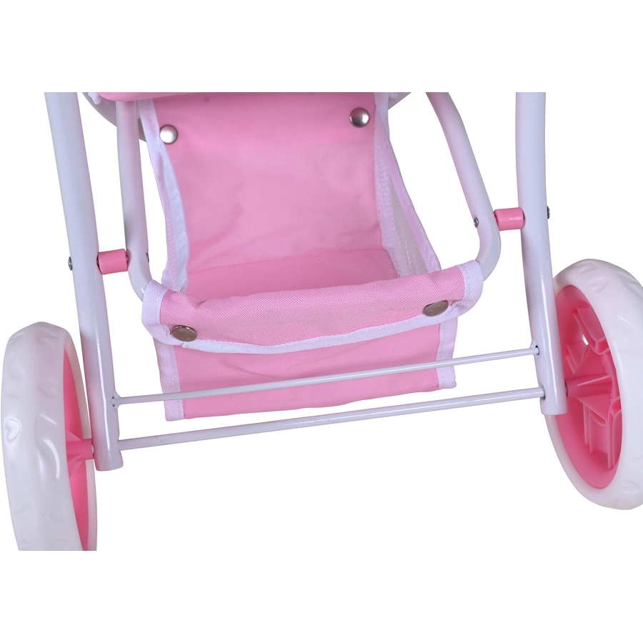 knorr toys® Puppenbuggy Jogger Lio - Princess white rose rosa