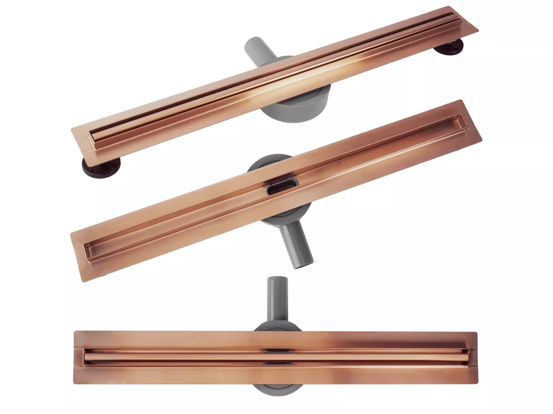 Drain Linéaire Rea Neox Slim Pro 800 Brush Copper