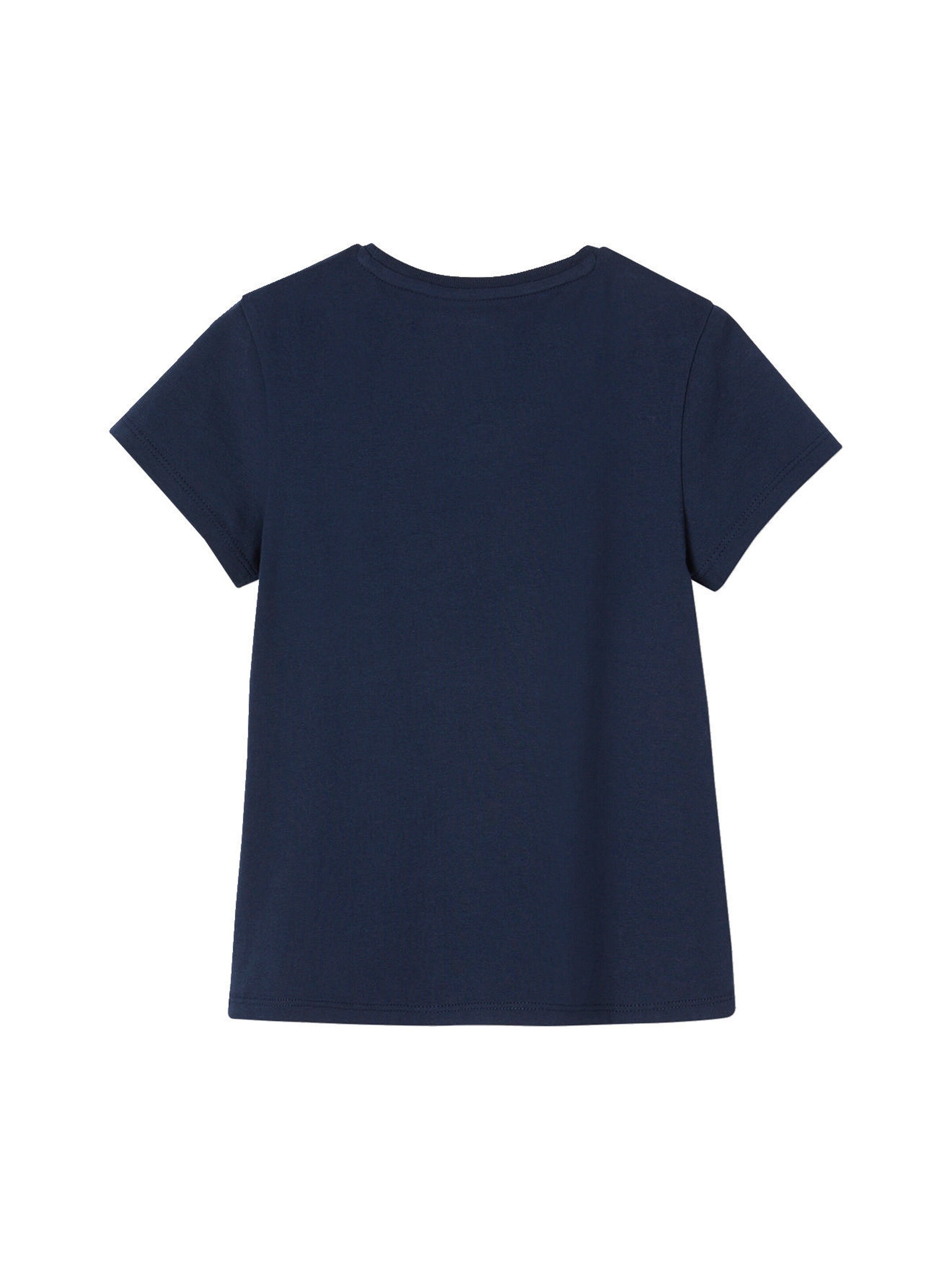 Vertbaudet 3er-Pack Mädchen T-Shirts, Glanzdetails BASIC marine