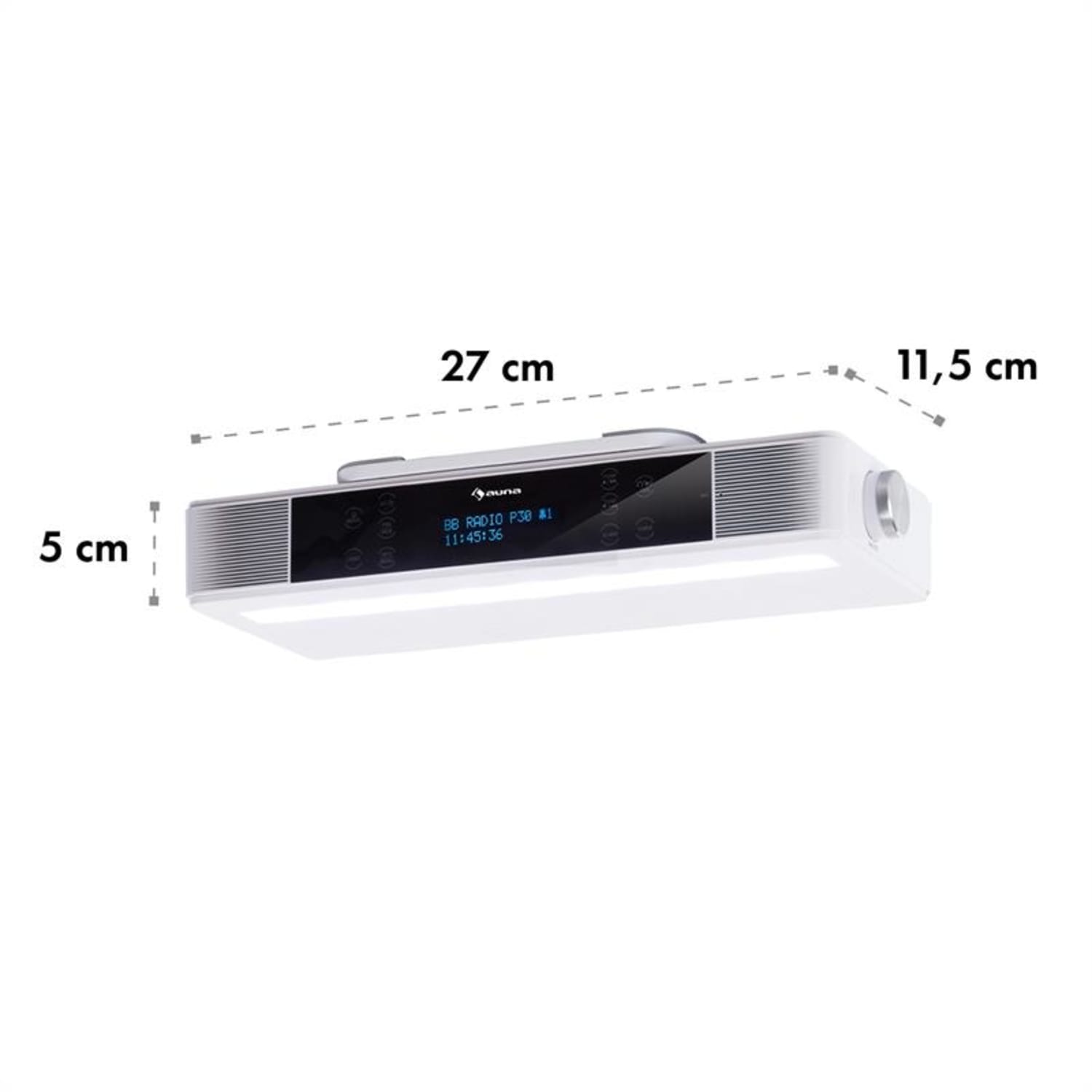 KR-140 Bluetooth Küchenradio DAB+/UKW Freisprechfunktion LED-Licht Weiß