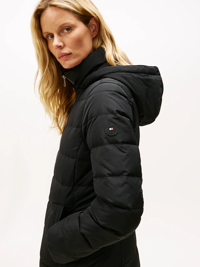 Tommy Hilfiger Steppmantel »MW DOWN SLIM COAT WITH FUR«, mit Fellimitat