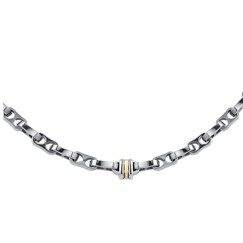 Collier THOR, acier inoxydable et décor or