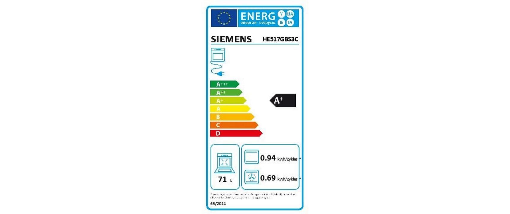 Einbaubackofen HE517GBS3C Edelstahl A+<br>Backofen für den Einbau