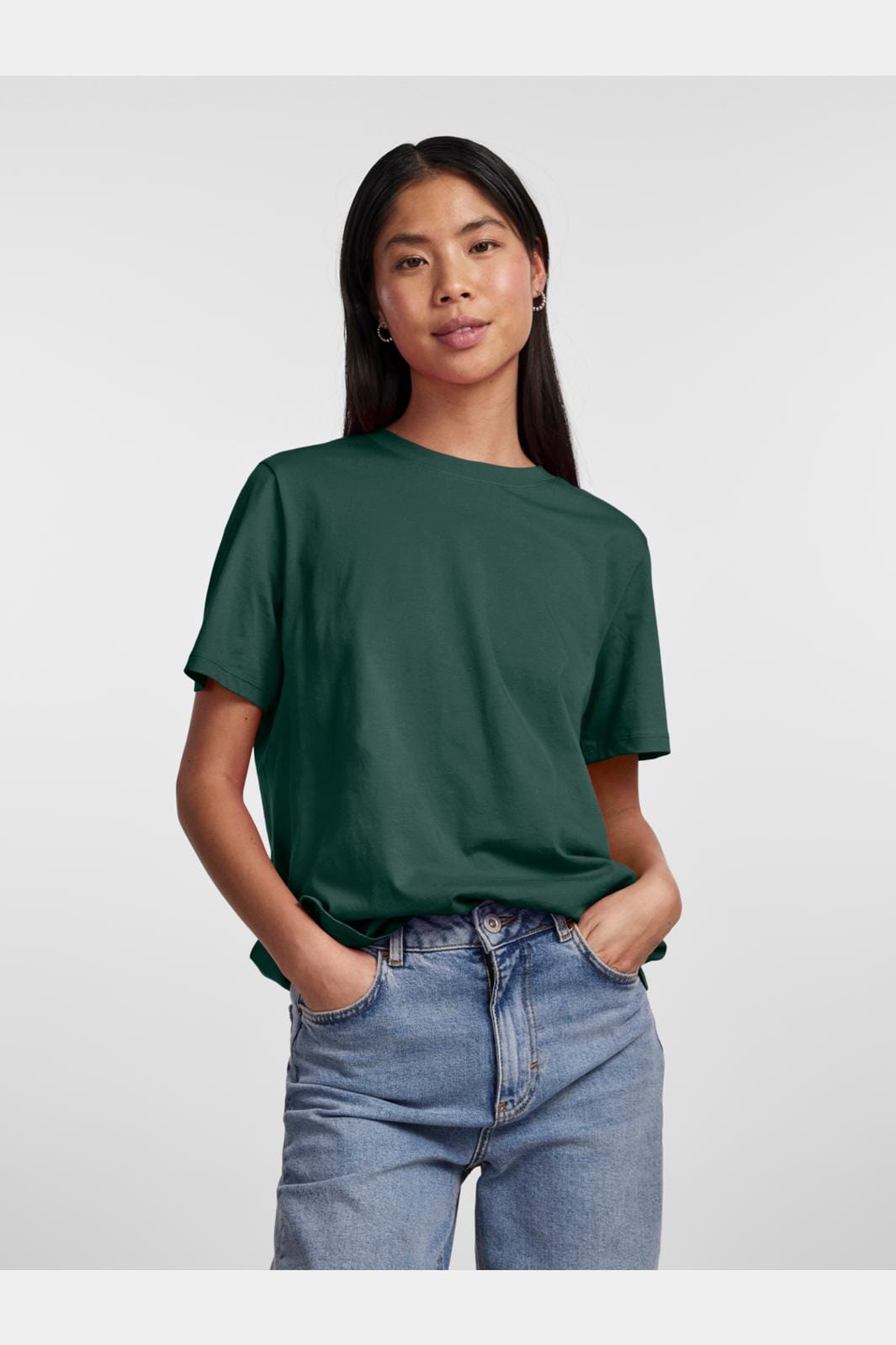 Pieces Pcria Ss Solid Tee 4280166 trekking green