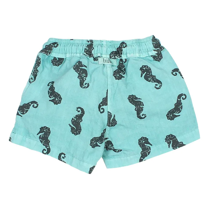 Búho Short de Bain Hippocampes Bébé | Bleu Vert