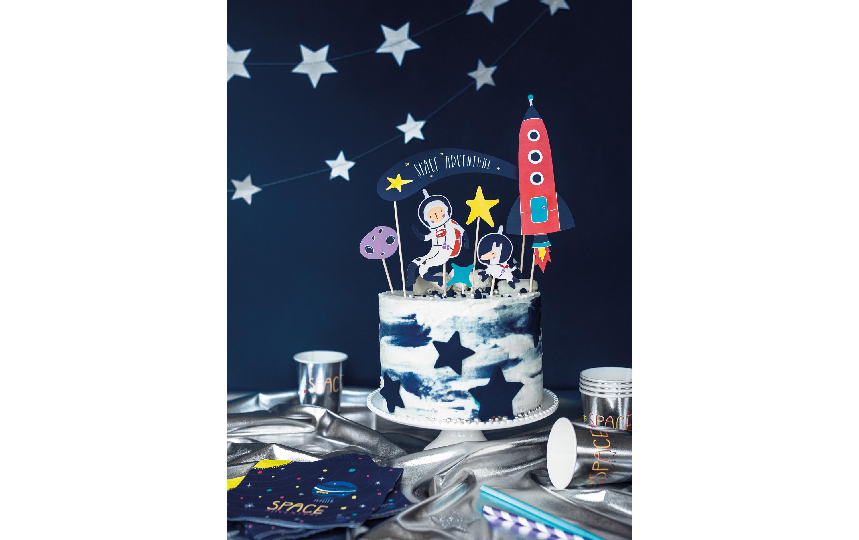 Kuchen-Topper Kosmos 1 Stück, MehrfarbigTortendeko