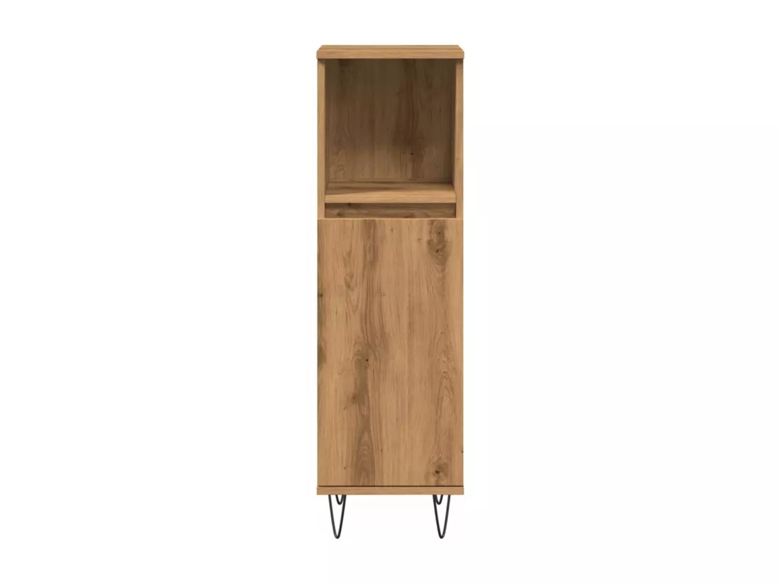 Armoire de salle de bain chêne artisanal 30x30x100 cm