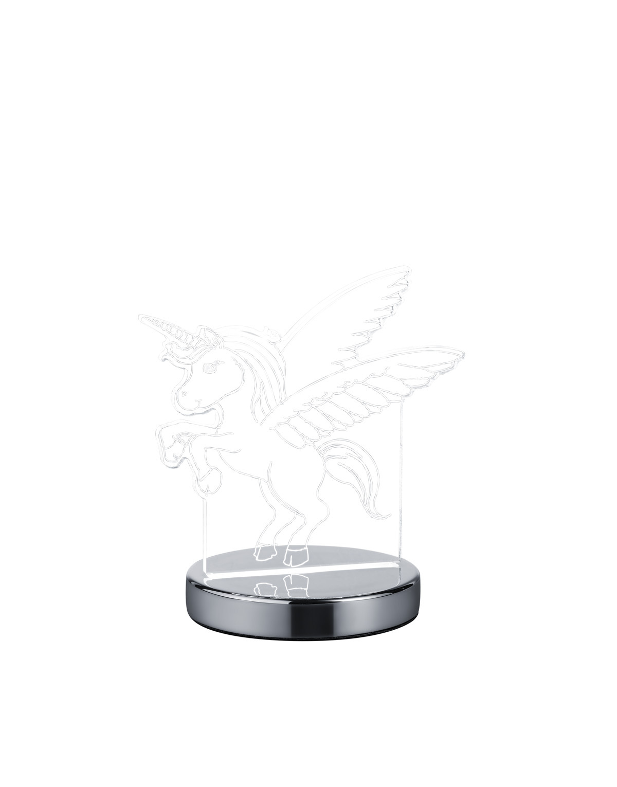 LED-Tischlampe - chrom - 1-flammig