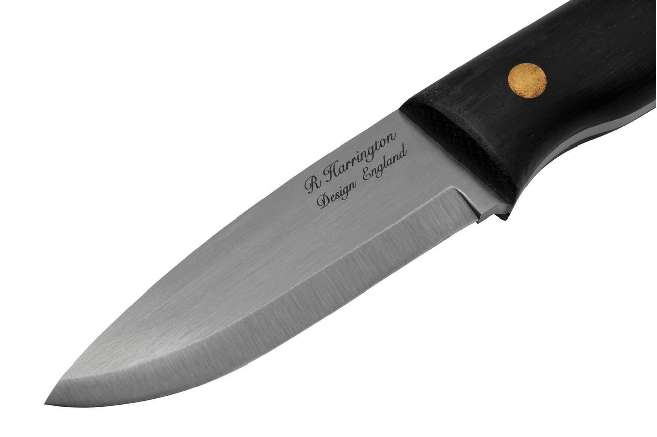 Casström Woodsman Knife Bog Oak, Sleipner Scandi Grind 10829 met firesteel
