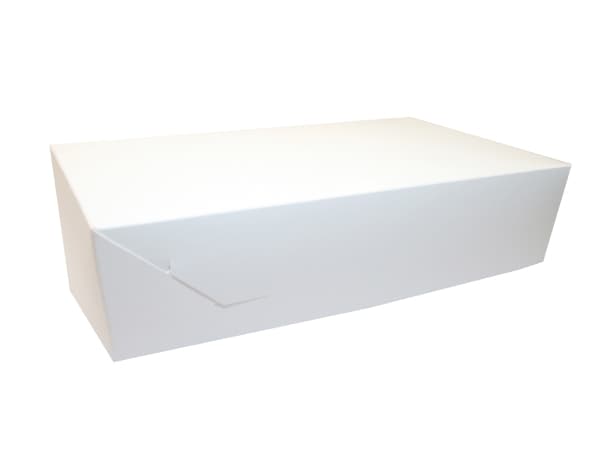 Kageæske fold selv nr 2 høj L230xB140xH75mm pap hvid,250 stk/krt