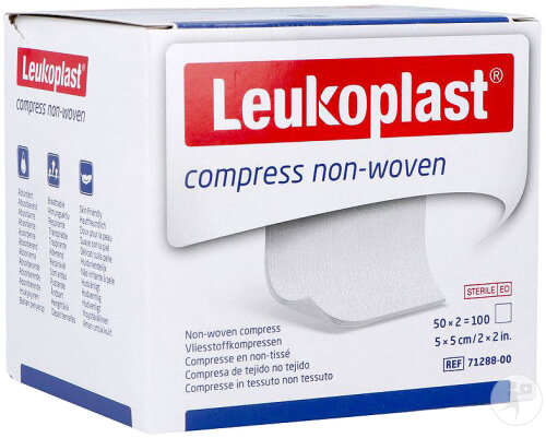 Leukoplast Compress Non Woven Sterile 5cm 5cm 100